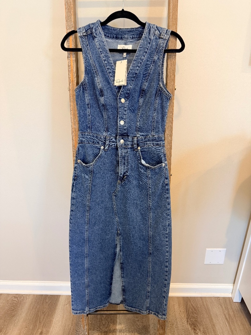 Rails Denim Midi Dress with Slit